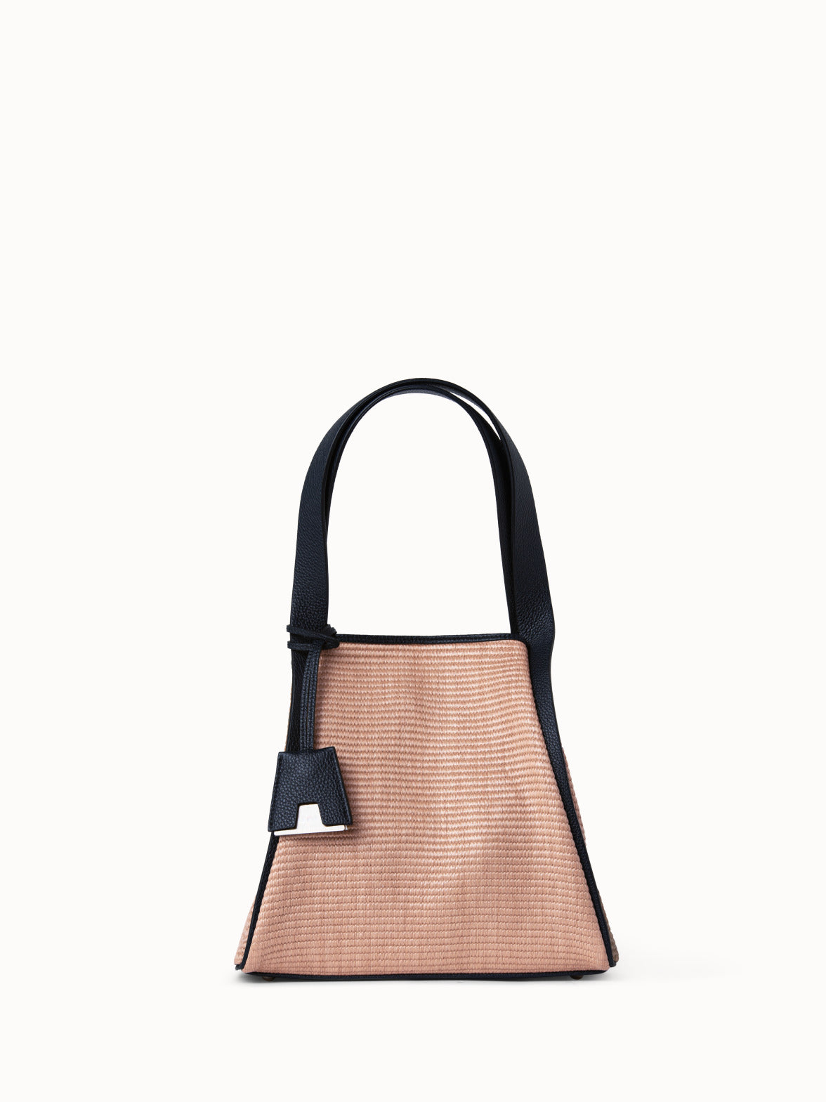 Fendi By The Way Mini Raffia & Leather Shoulder Bag in Metallic