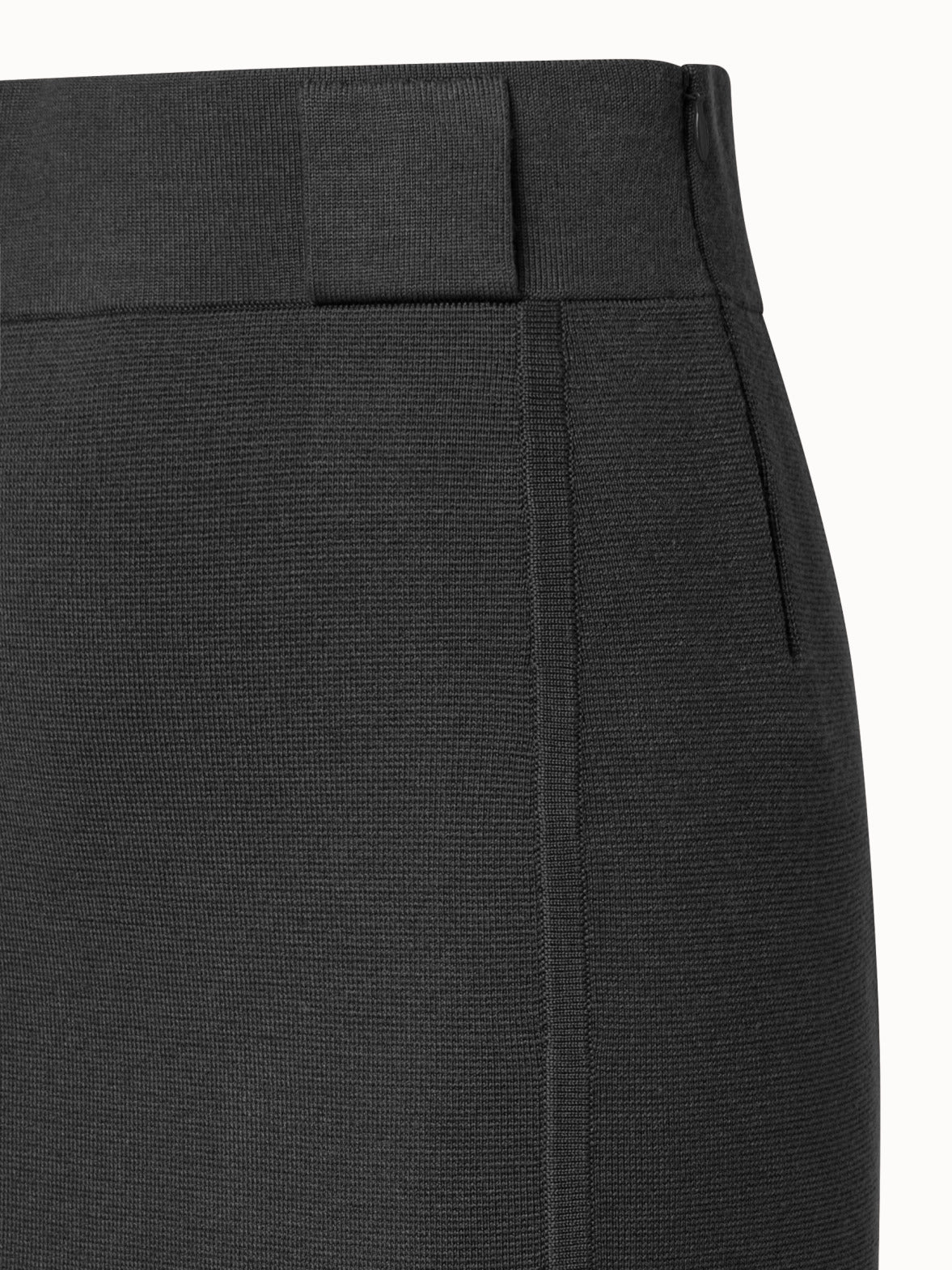 Pencil Skirt from Wool Double-Face with Back Slits