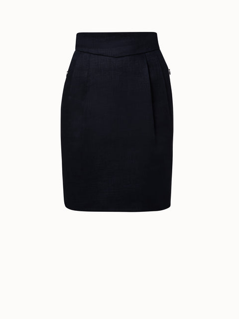 Linen Double-Face Short Skirt