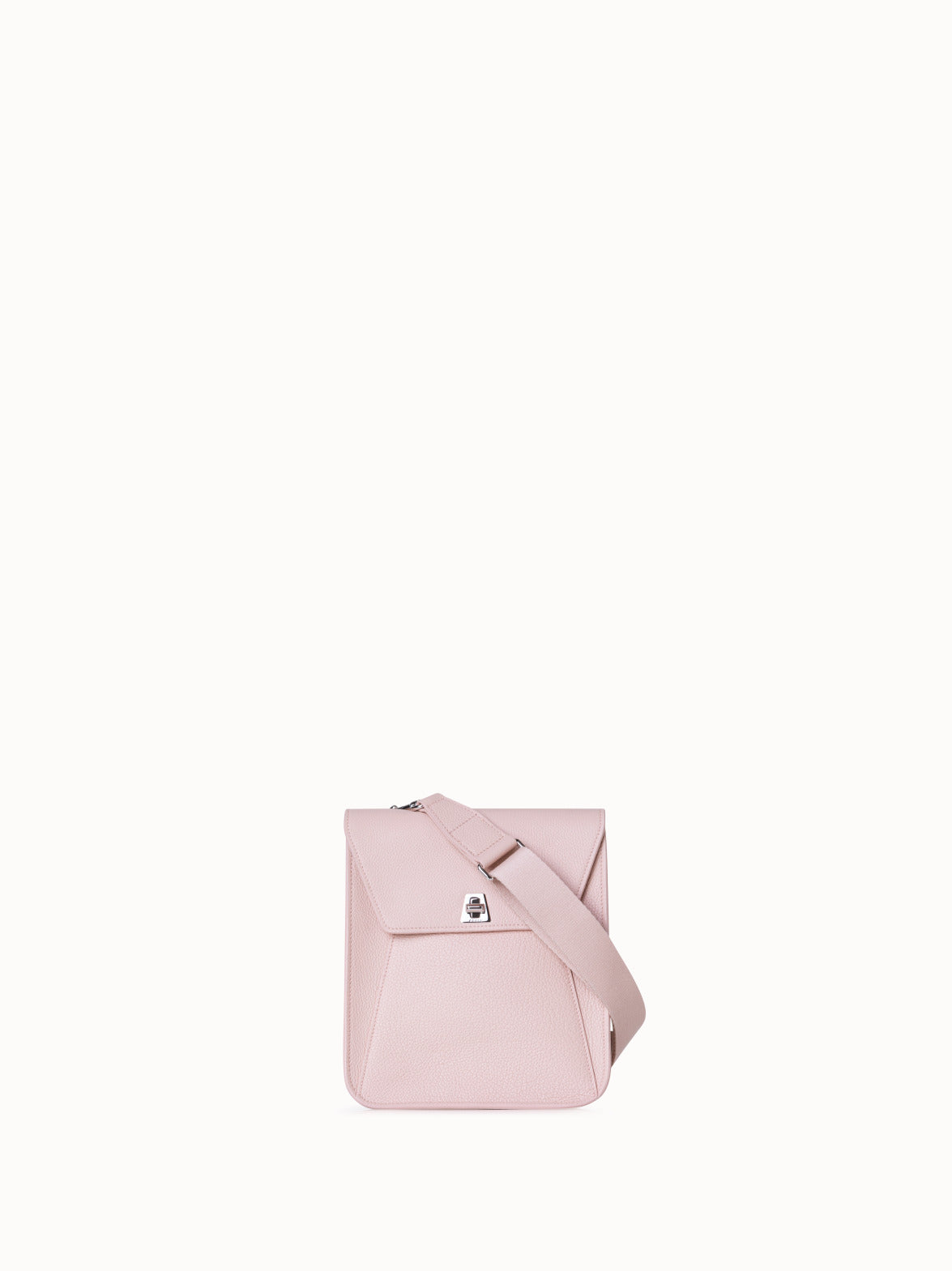 Mcm Signature Soft Pink Diamond Logo Leather Mini Flap Lock Crossbody Handbag