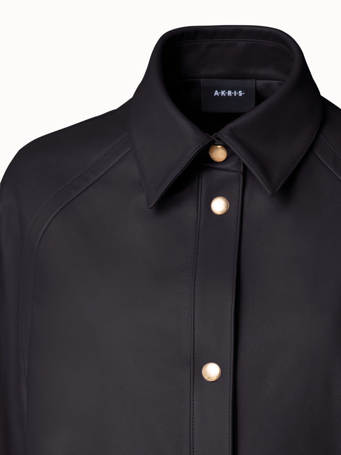 Classic-collar blouson in supple, slightly padded lambskin nappa leather,  with buttons