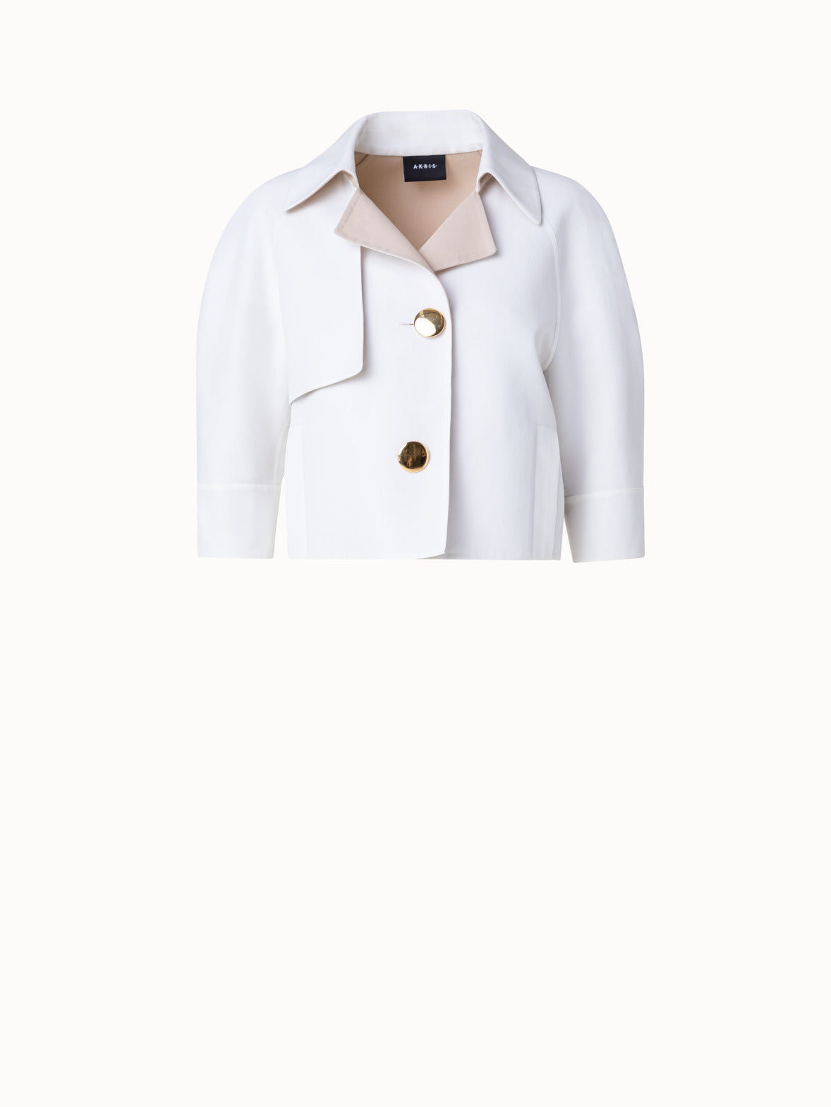 Double-Faced Canvas Cropped Jacket: Women's Designer Jackets