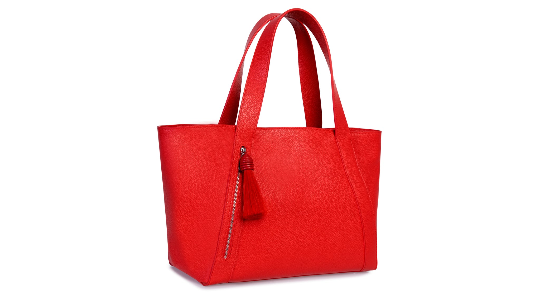 Small Leather Zip Tote Bag